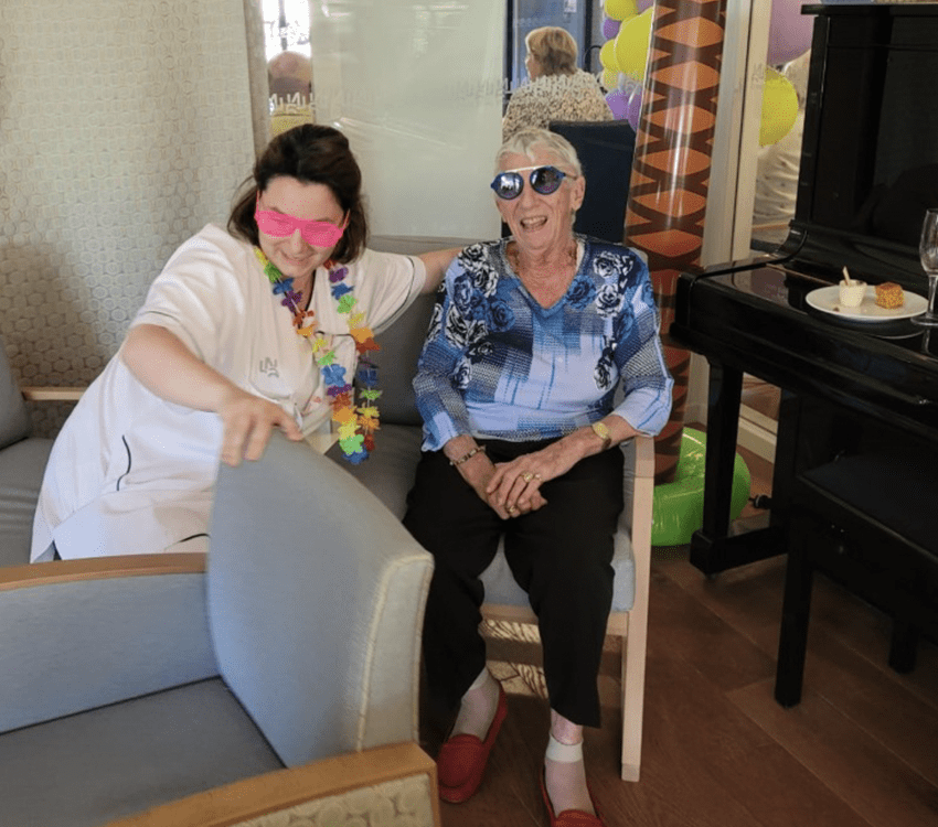 les residents lors de la fête de l'ete Ehpad Villa Tohannic
