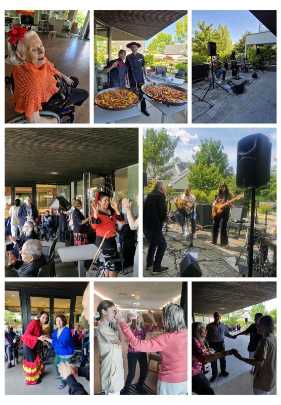 fête espagnole à la Villa Tohannic, maison de retraite à Vannes